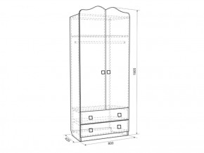 Шкаф комбинированный Фэнтези (с ящиками, 2-створчатый) в Арамиле - aramil.mebel-e96.ru